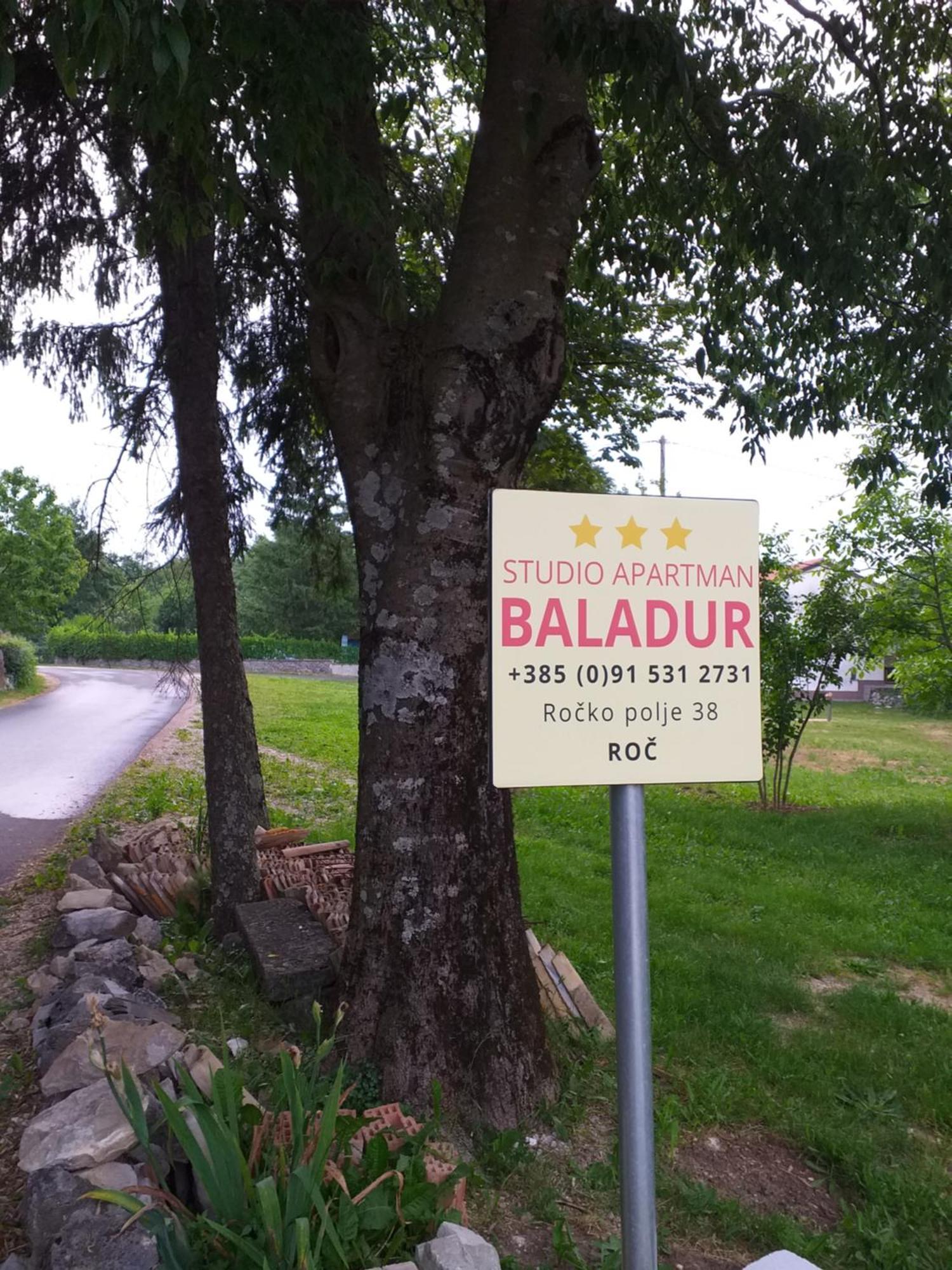 Apartman Studio Baladur Roč Exteriör bild